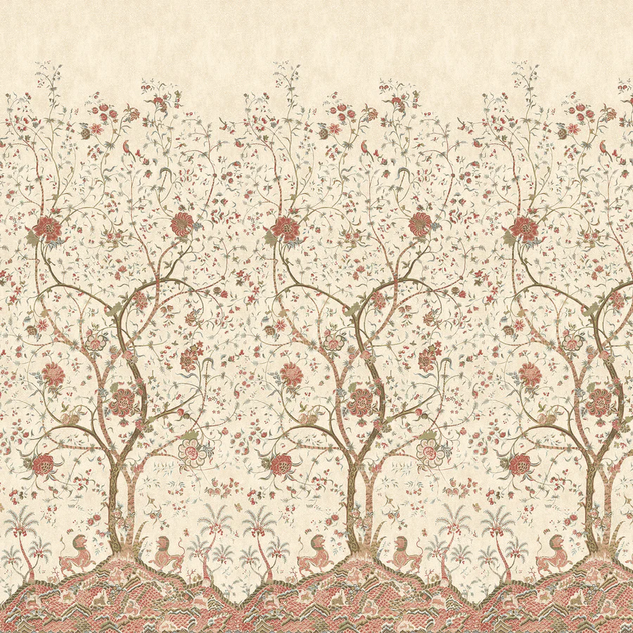 Atm10773 | La Bourdonnais Mural, Red - Anna French Wallpaper