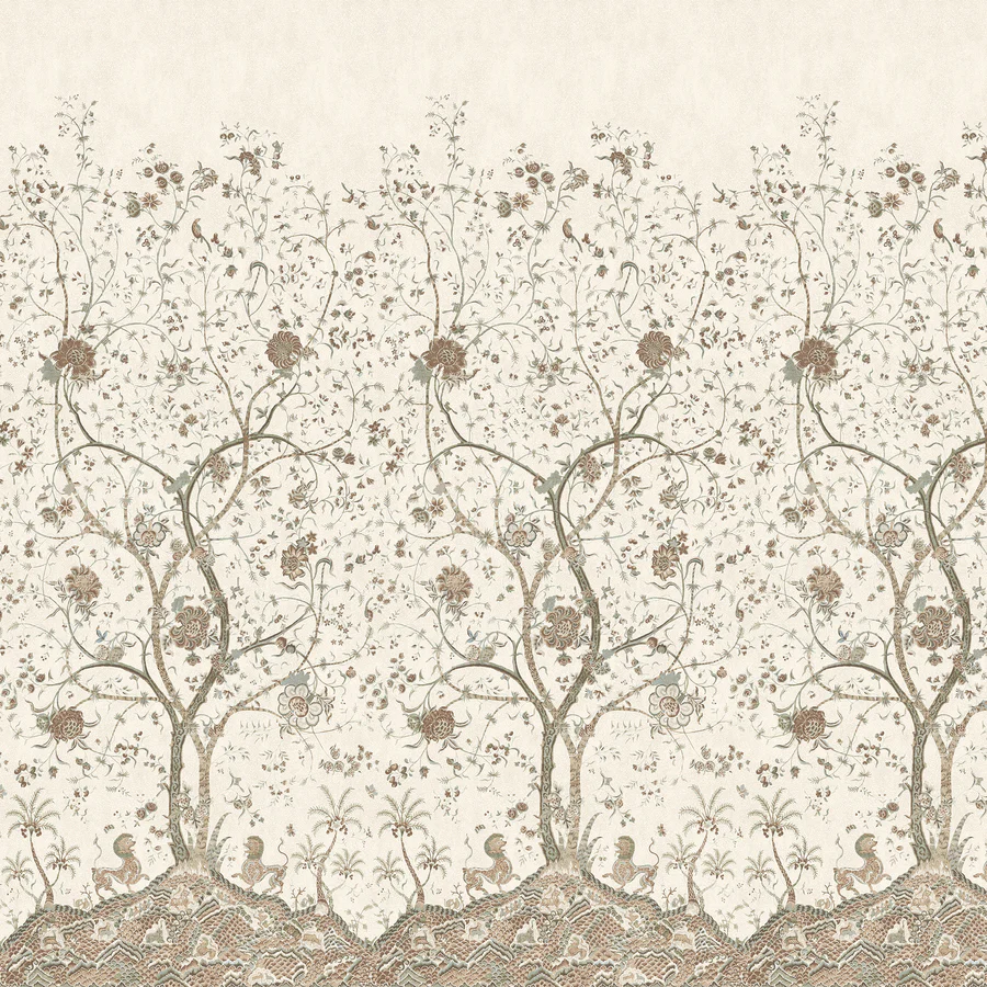Atm10775 | La Bourdonnais Mural, Brown - Anna French Wallpaper