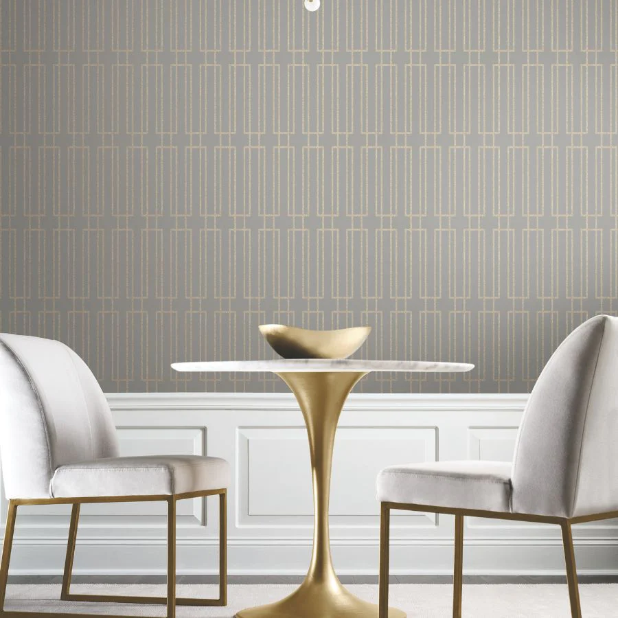 Df3327 | Decadence Ii, Terrace Taupe - Candice Olson Wallpaper - Image 2