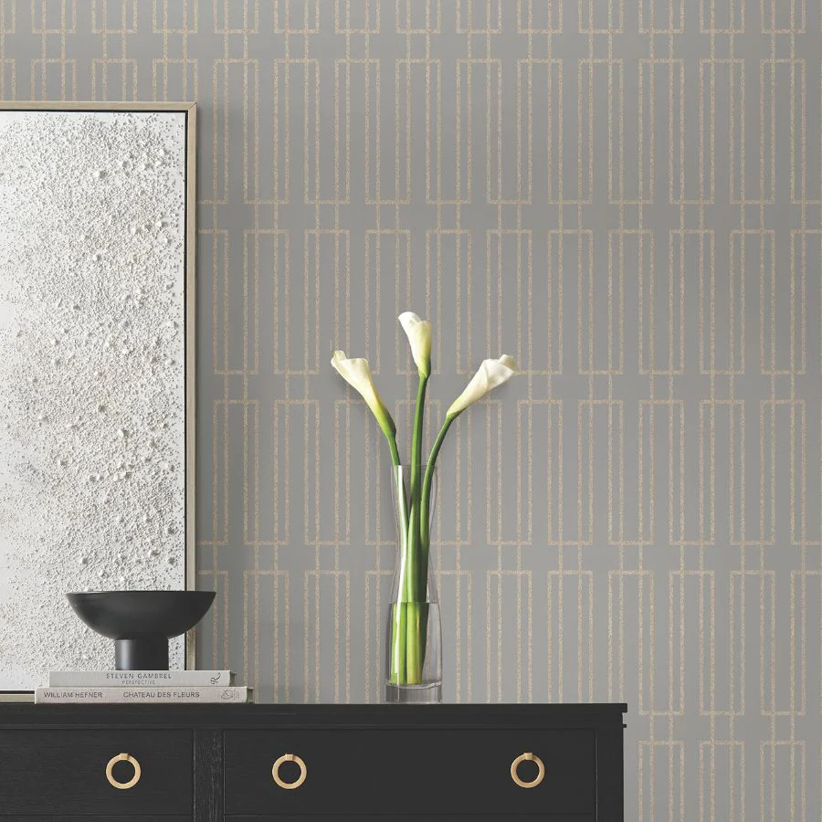 Df3327 | Decadence Ii, Terrace Taupe - Candice Olson Wallpaper - Image 3