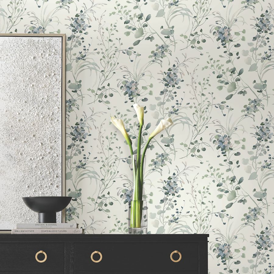 Df3341 | Decadence Ii, Spring Whispers Jade - Candice Olson Wallpaper - Image 3