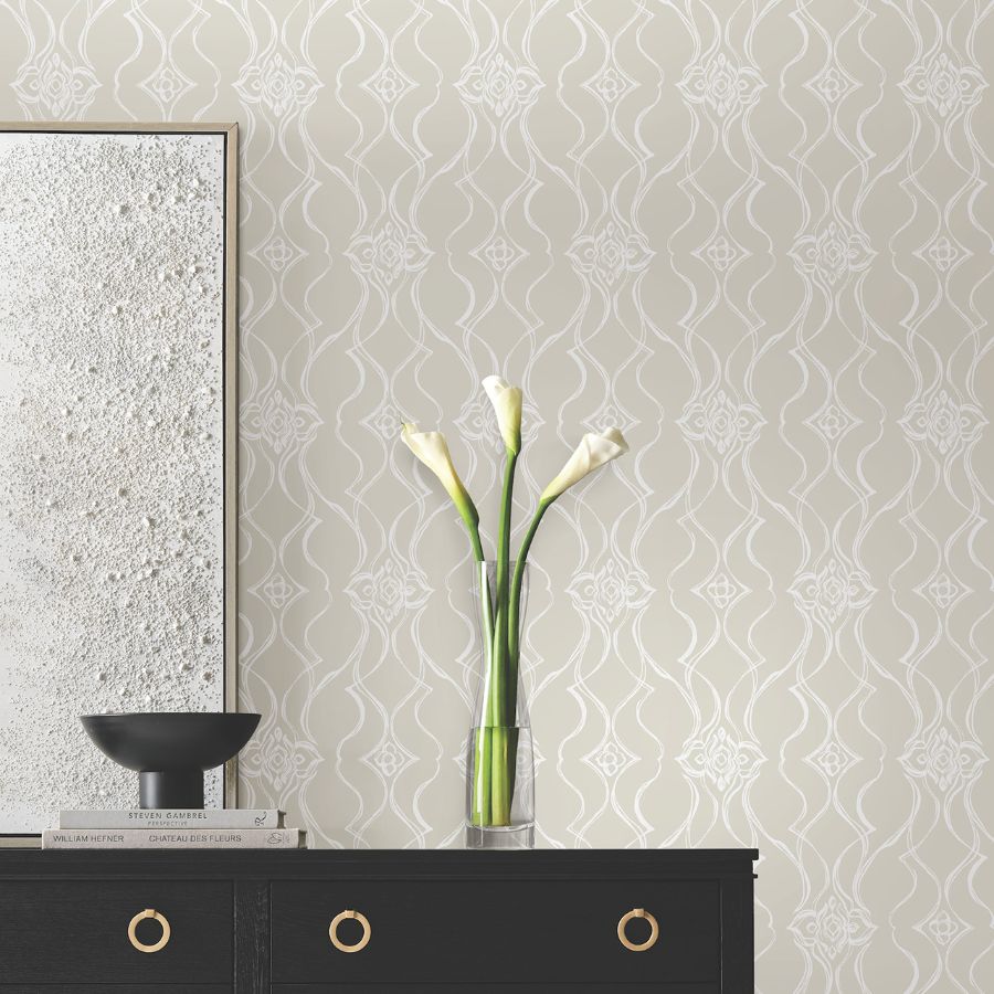 Df3375 | Decadence Ii, Pirouette Beige - Candice Olson Wallpaper - Image 3