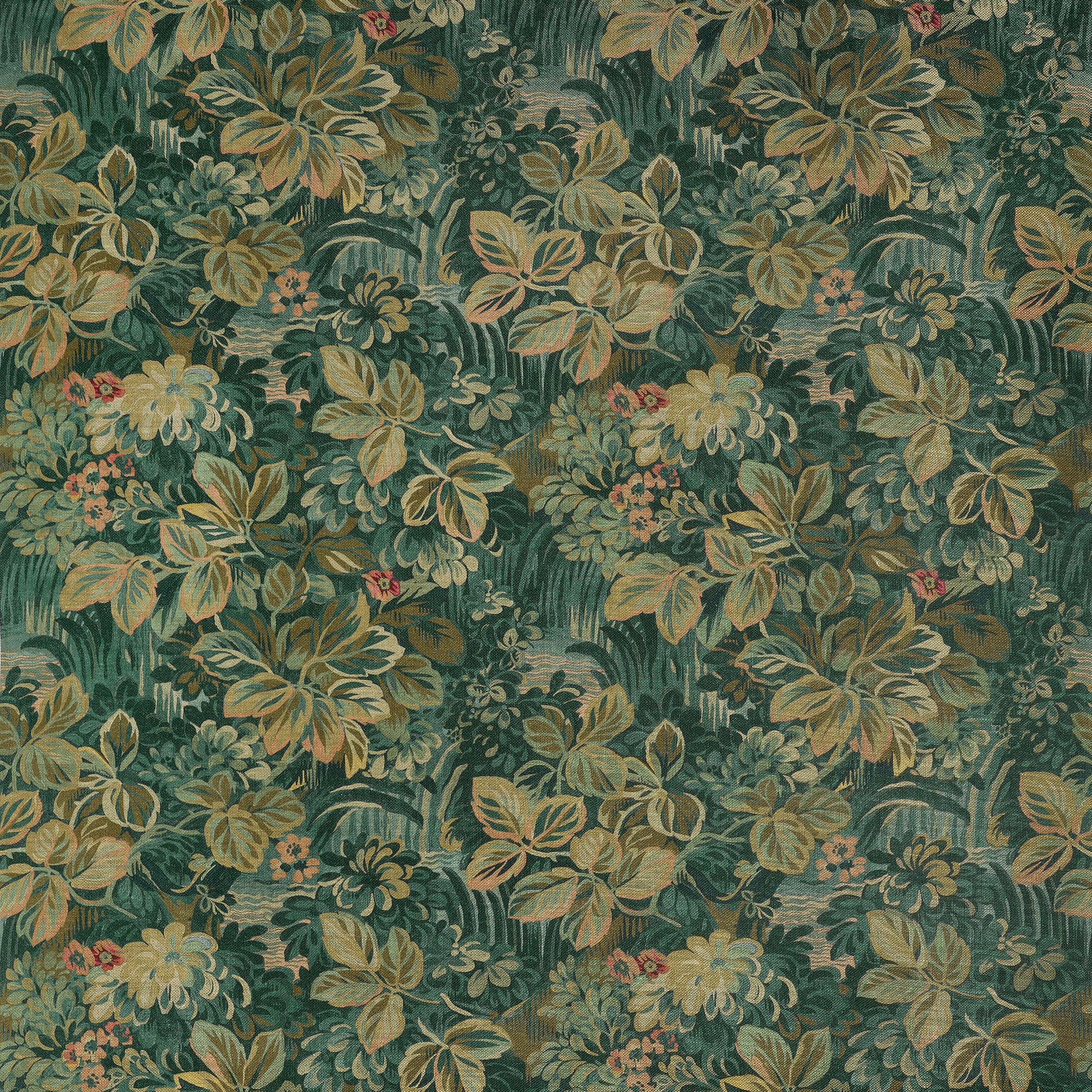 F910530 | Boxwood Fabric Book, Night Garden, Peacock - Thibaut Fabric