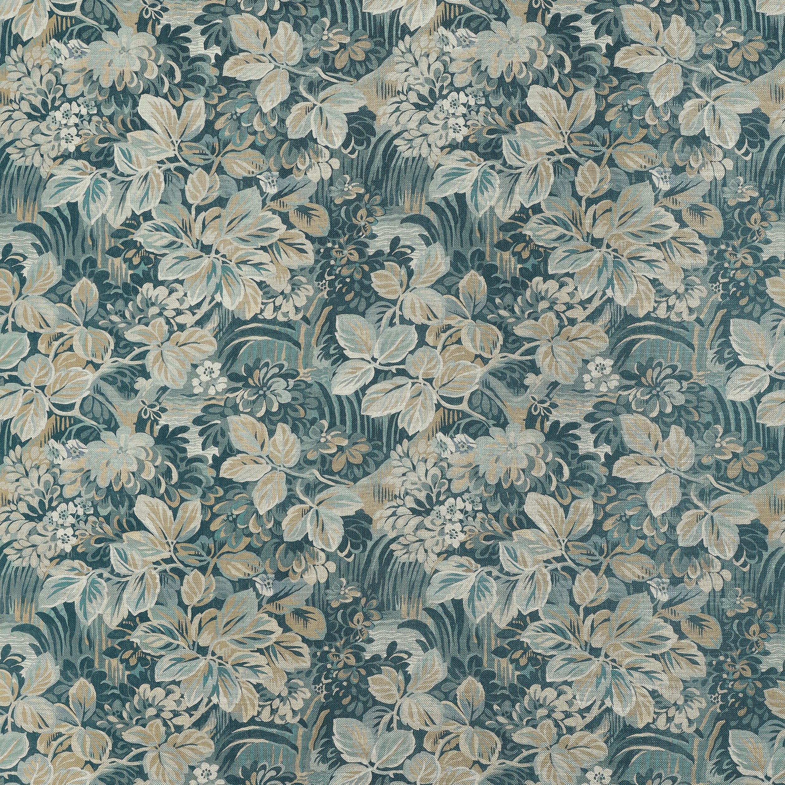 F910533 | Boxwood Fabric Book, Night Garden, Spa Blue - Thibaut Fabric