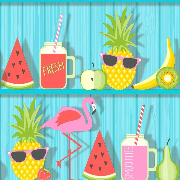 FD42210 | Medley, Kids Teal Tropical Shelves - Brewster Wallpaper