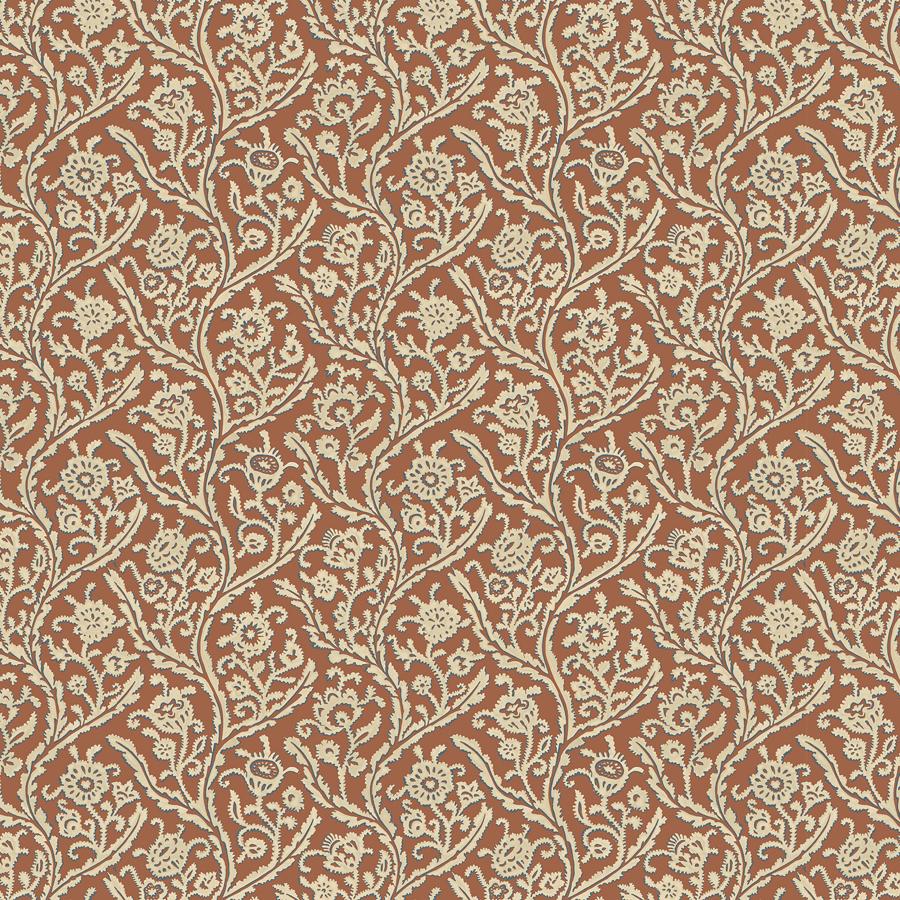 Jmw1044-21 | Letti, Red Botanical - Kravet Couture Wallpaper - Jmw1044.21.0