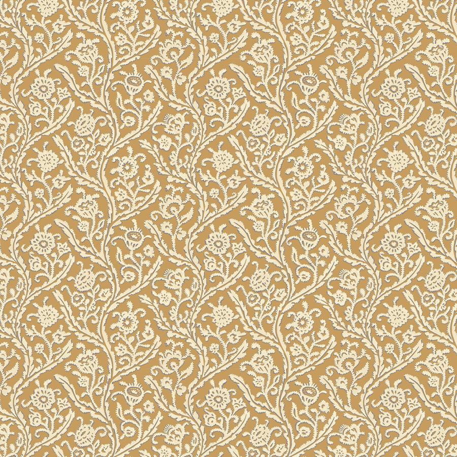 Jmw1044-31 | Letti, Gold Botanical - Kravet Couture Wallpaper - Jmw1044.31.0