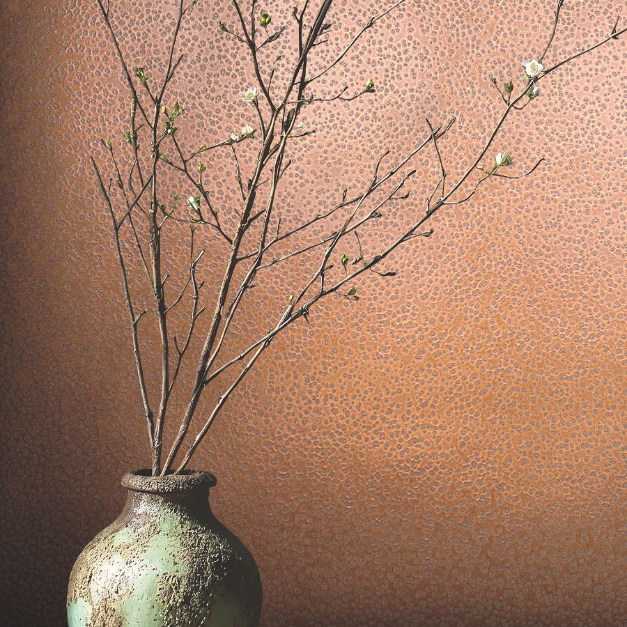Ma34958 | Opulent Accents, Hudson Copper Hammered Metal - Antonina Vella Wallpaper - Image 2