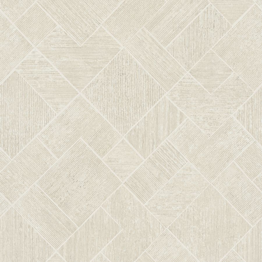 Ma35509 | Opulent Accents, Marquetry Beige Tile - Antonina Vella Wallpaper
