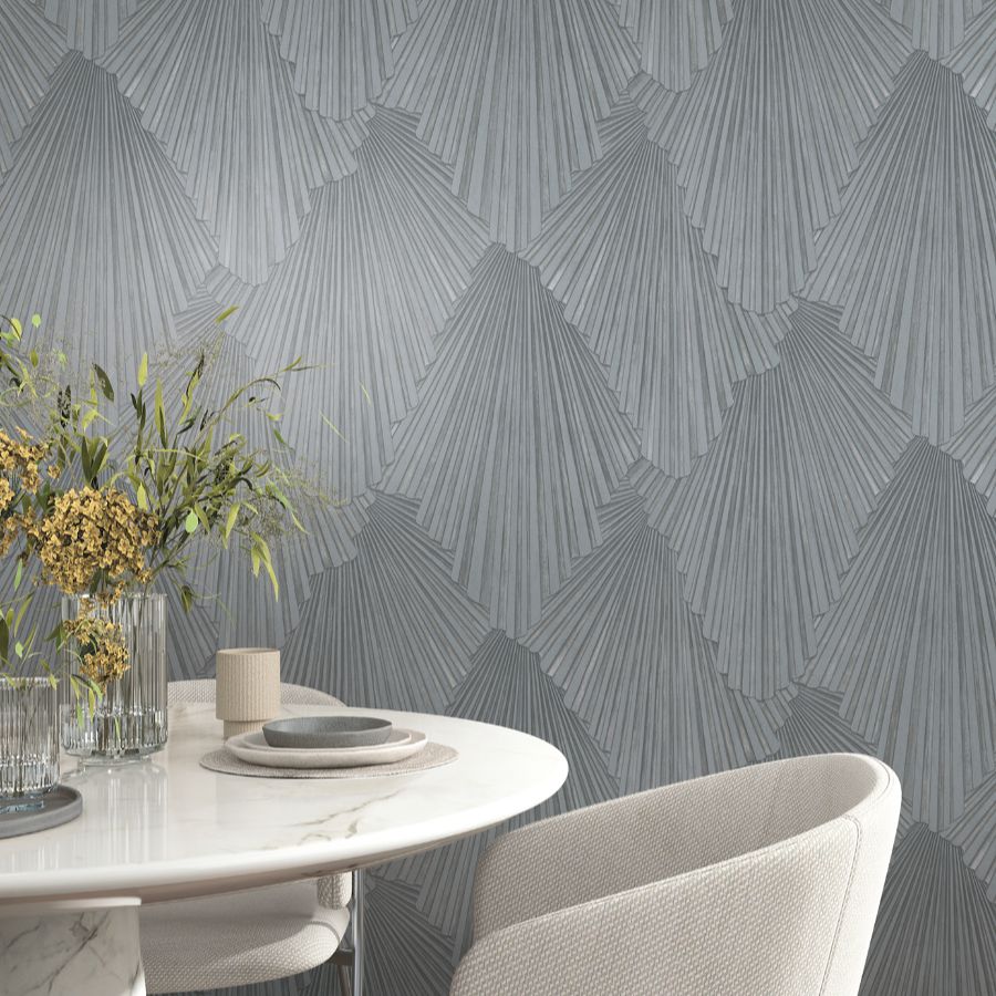 Ma35849 | Opulent Accents, Lumiere Pewter Deco Geo - Antonina Vella Wallpaper - Image 2