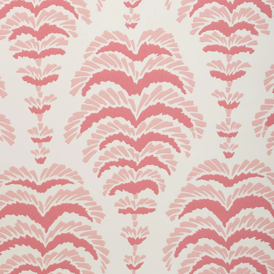 P8025107-77 | Ponchette, Pink Botanical - Brunschwig & Fils Wallpaper - P8025107.77.0