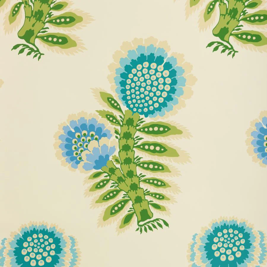 P8025111-353 | Kumaly, Marine Floral - Brunschwig & Fils Wallpaper - P8025111.353.0