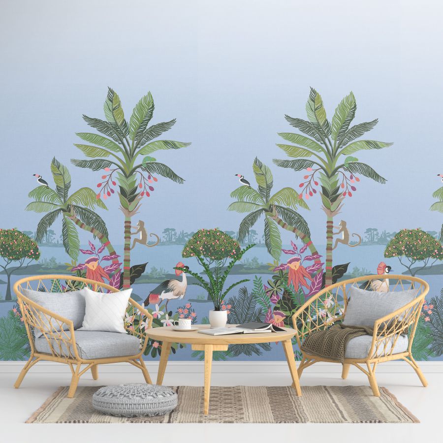 Psw1710M | Garden Muse Pswp, Tropical Lagoon Mural - York Wallpaper - Image 2