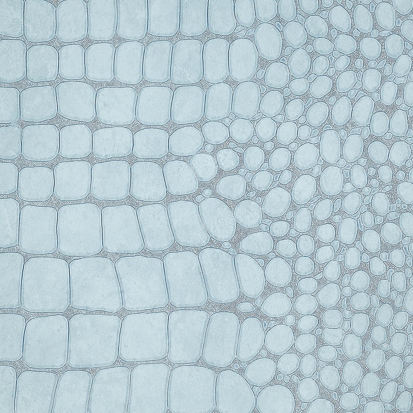 Sample - 10855 | Vinyl Crocodile Rock, Toile Blue - Phillip Jeffries Wallpaper