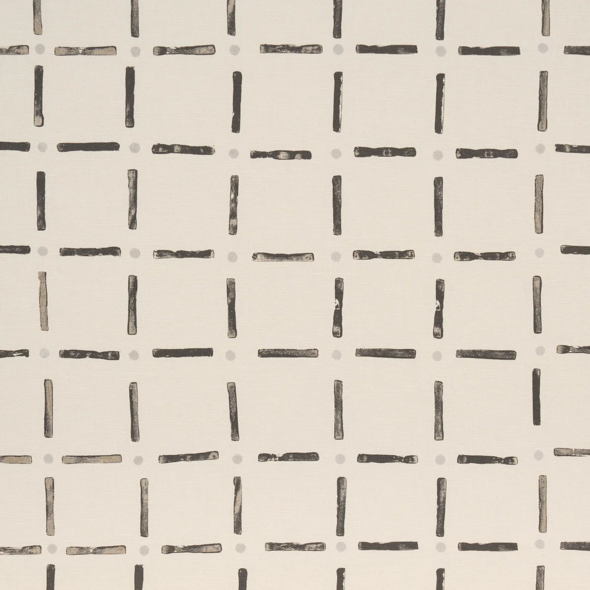 Sample - 181853 | Drifting Grid, Black - Schumacher Fabric