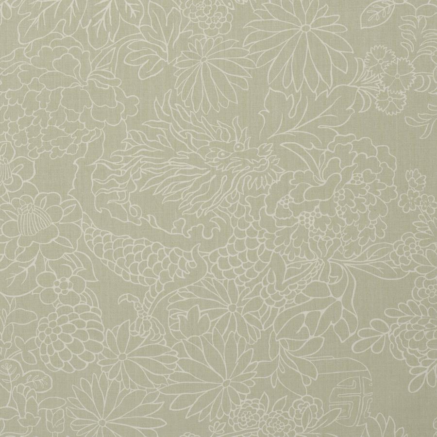 Sample - 182780 | Chiang Mai Dragon Silhouette, Almond Dust - Schumacher Fabric