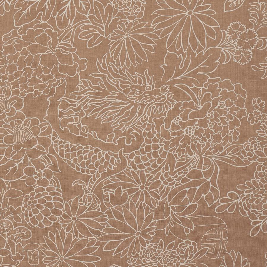 Sample - 182781 | Chiang Mai Dragon Silhouette, Mediterrean Spice - Schumacher Fabric