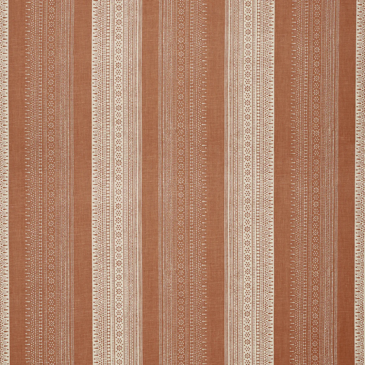 Sample - 182900 | Calista Block Print, Spice - Schumacher Fabric