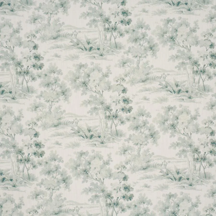Sample - 182960 | Countryside Morning, Green - Schumacher Fabric