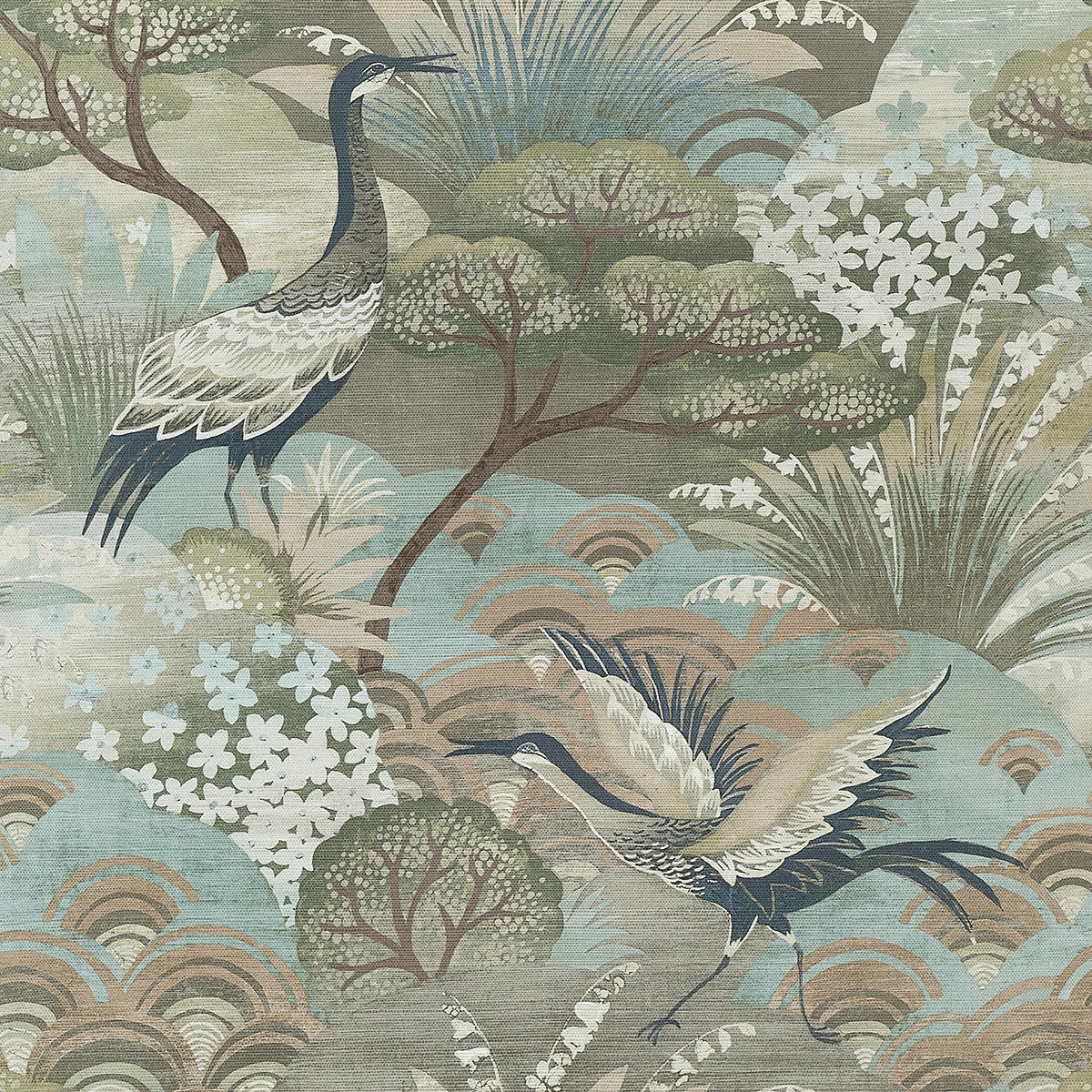 Sample - 35606 | Fable - Mystic Meadow on Manila Hemp - Phillip Jeffries Wallpaper
