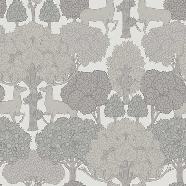 Sample - 4164-M1853 Advantage Wallpaper, Forest of Arden Grey Deer Westbury Forest