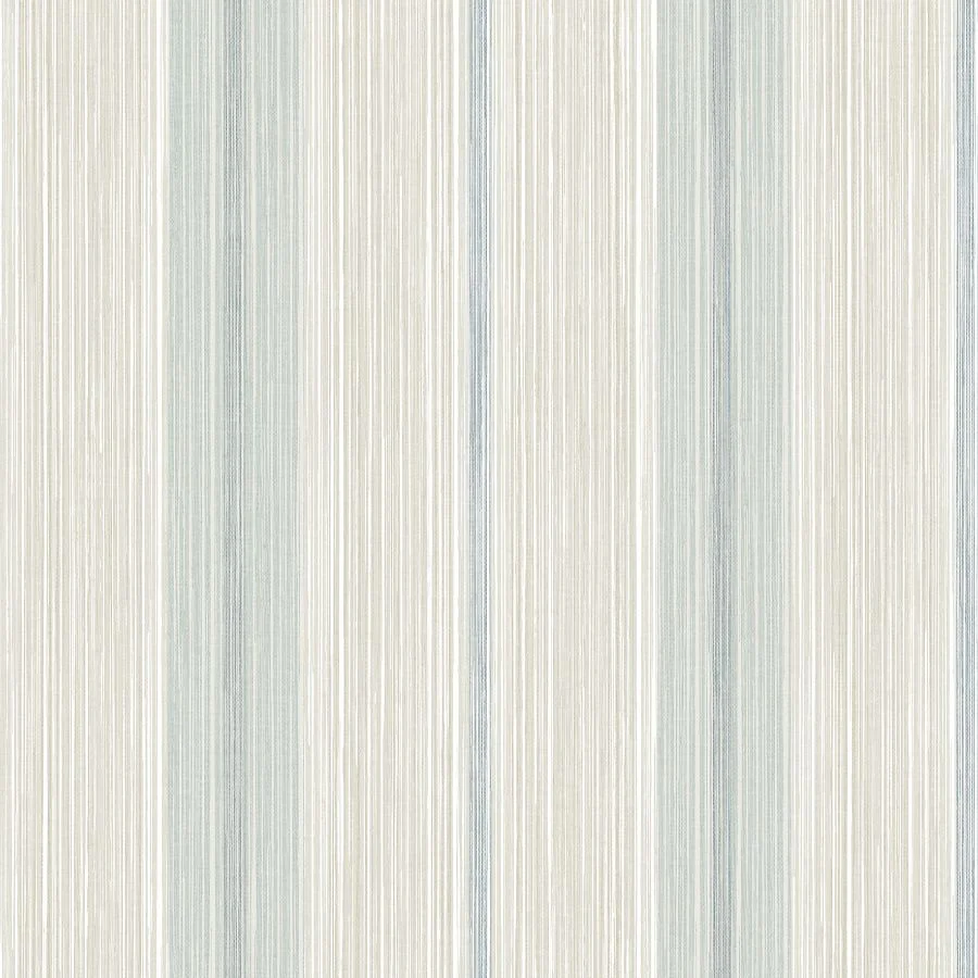Sample - 4173-27660 A-Street Wallpaper, Ames Light Blue Linen Stripe Chris Loves Julia