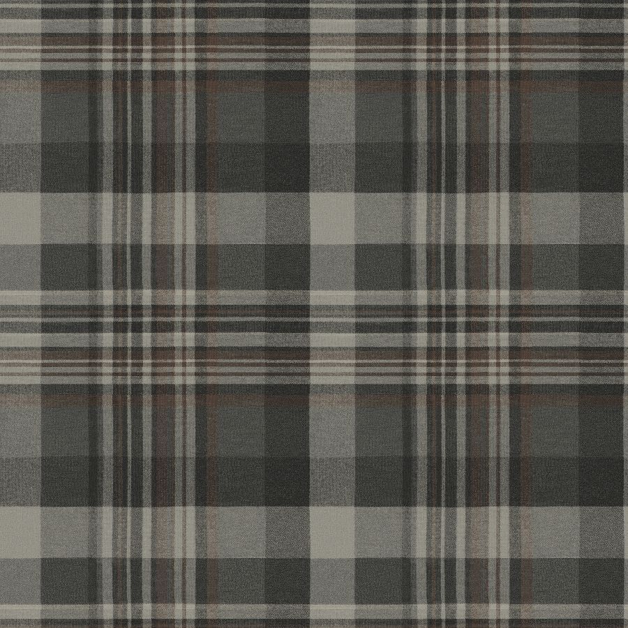 Sample - 4192-72632 Chesapeake Wallpaper, Dutton Plaid Charcoal Flannel Plaid & Stripe