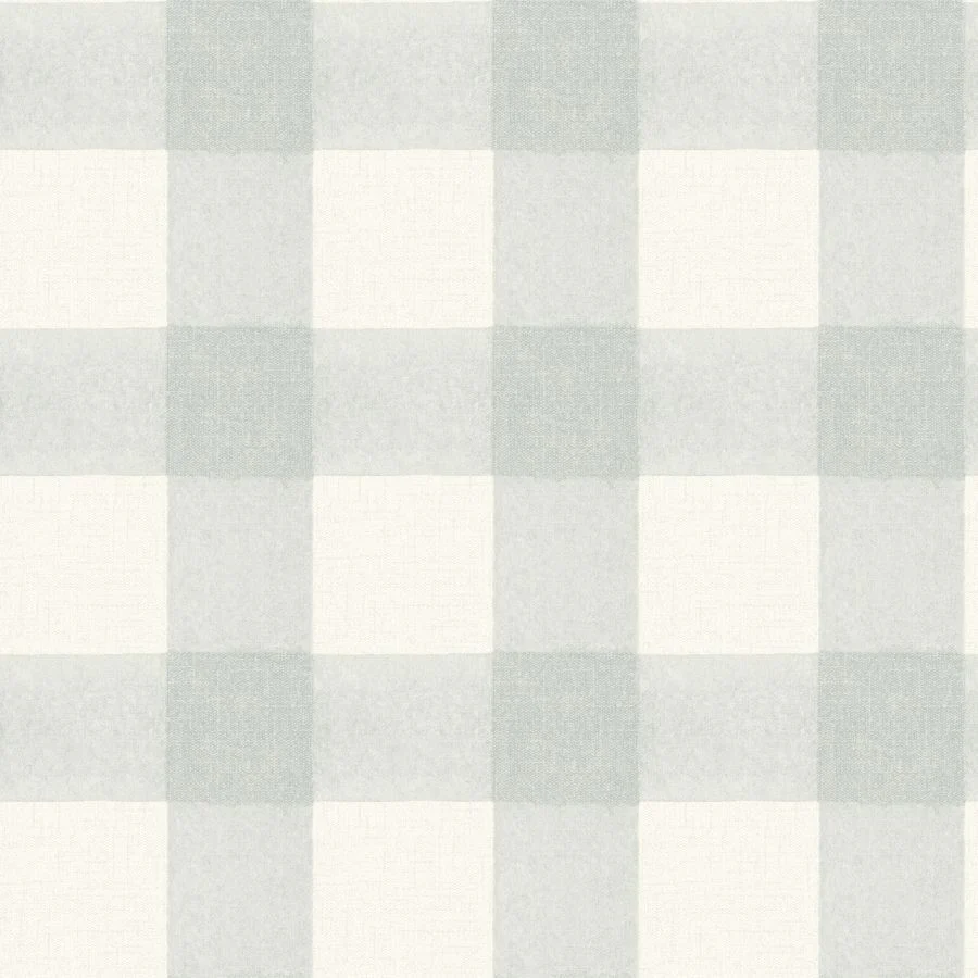 Sample - 4192-83419 Chesapeake Wallpaper, Thorpe Aqua Plaid Plaid & Stripe