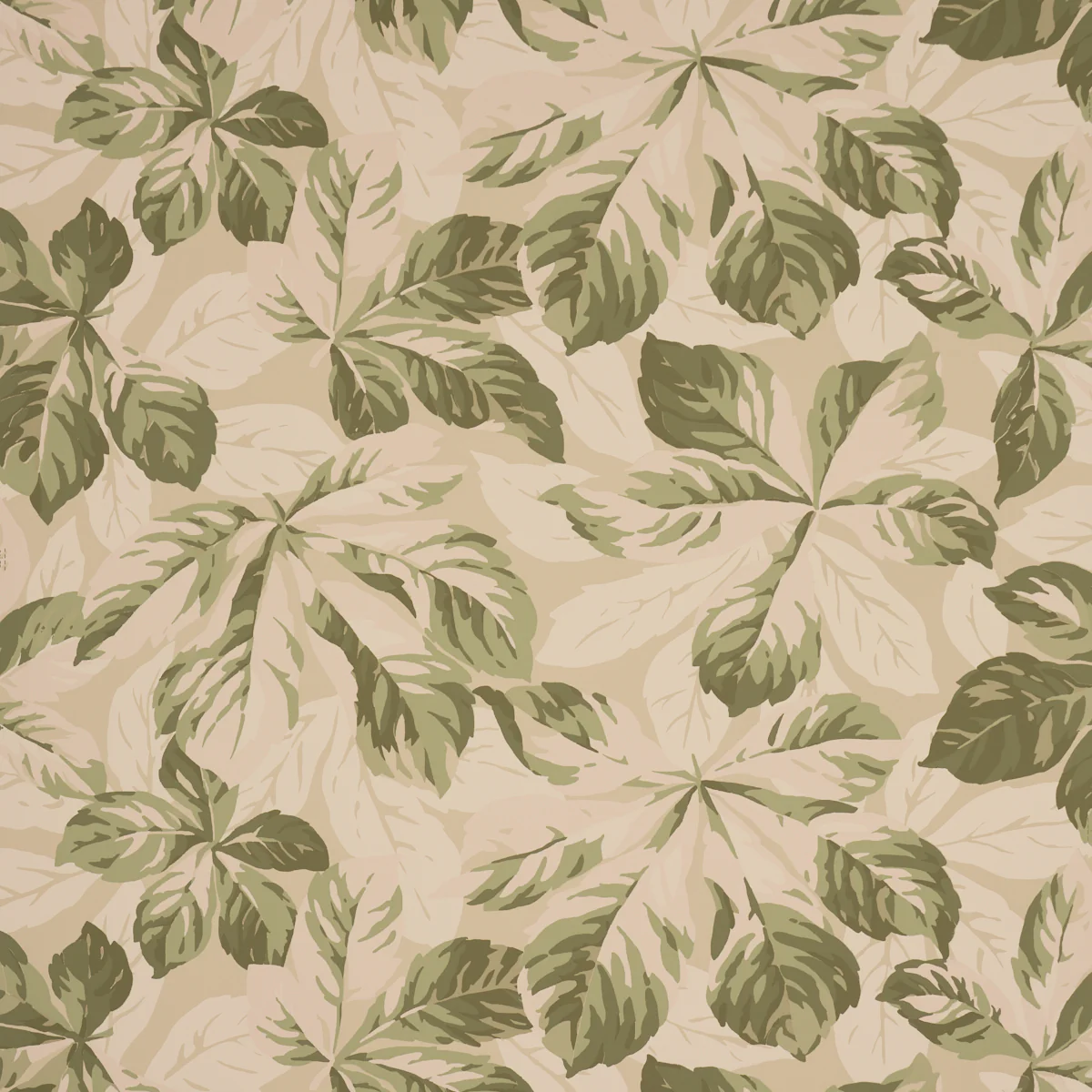Sample - 5016980 | Arboreal Handprint, Leaf - Schumacher Wallpaper