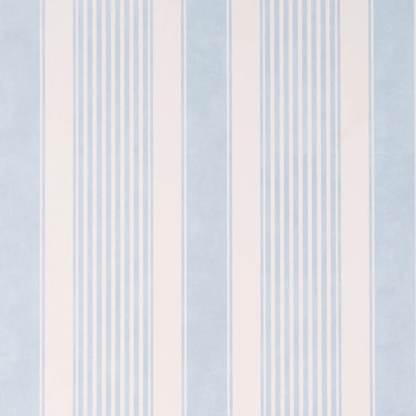 Sample - 5018144 | Summerville Stripe, Sky - Schumacher Wallpaper