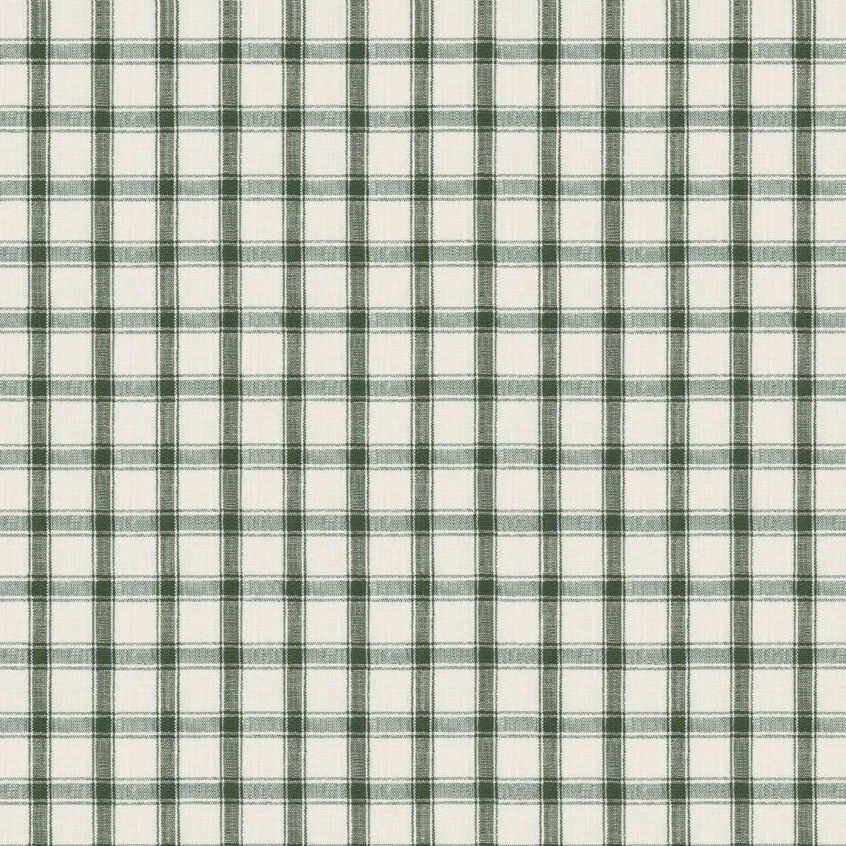 Sample - 81456 | Crawford Linen Check, Forest - Schumacher Fabric