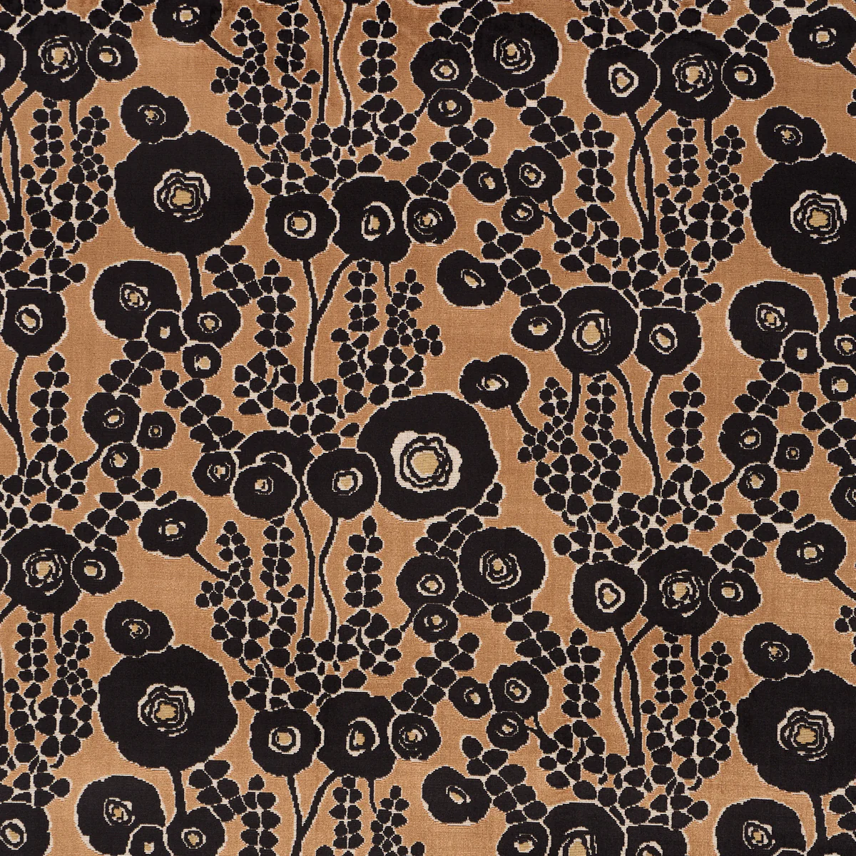 Sample - 84790 | Emelie Velvet, Bronze & Noir - Schumacher Fabric