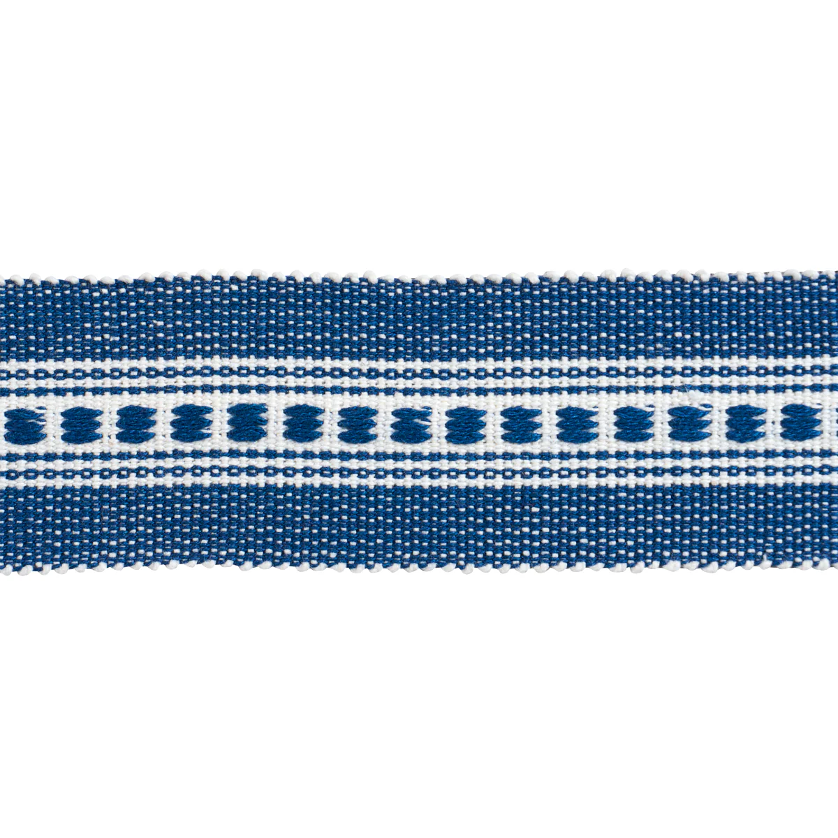 Sample - 85174 | Lubeck Tape Narrow, Navy - Schumacher Trim