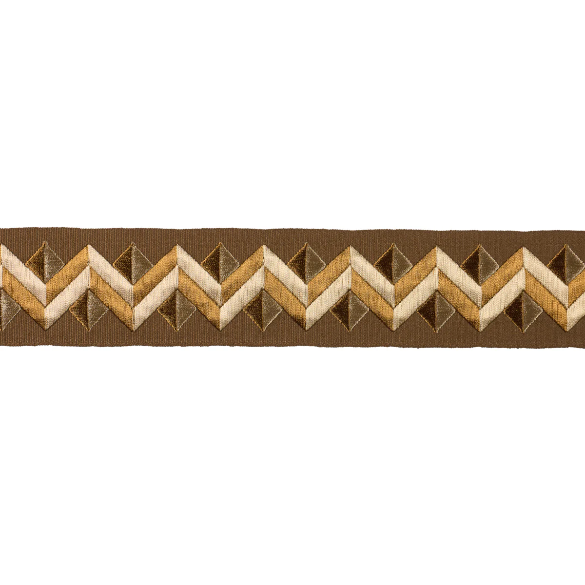 Sample - 85581 | Zigzag Moderne Tape, Tiger'S Eye - Schumacher Trim