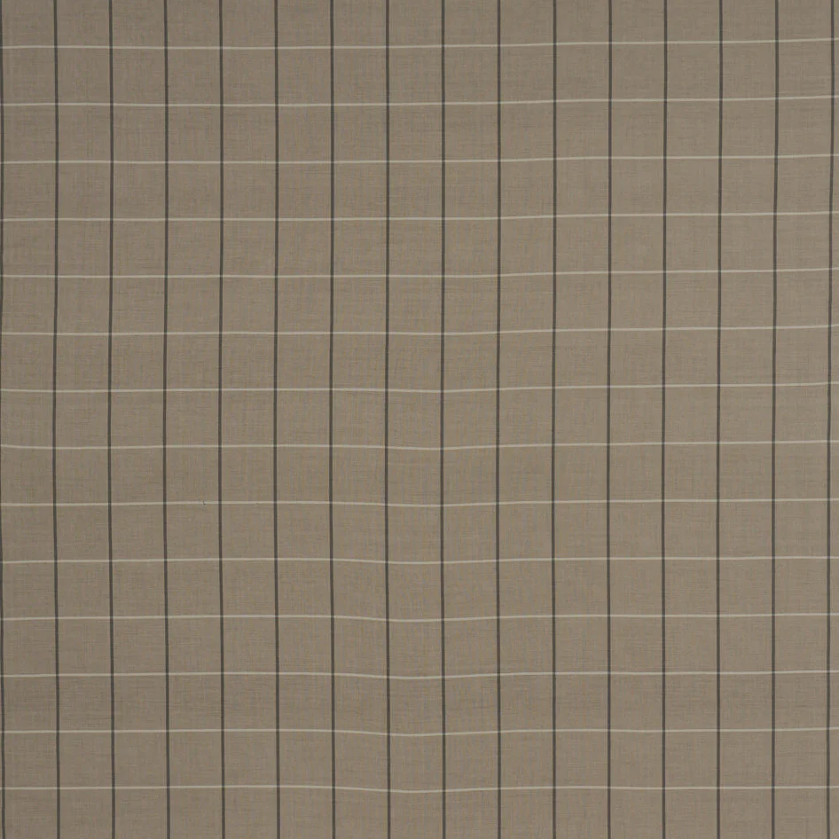 Sample - 85910 | Taos Grid, Taupe - Schumacher Fabric