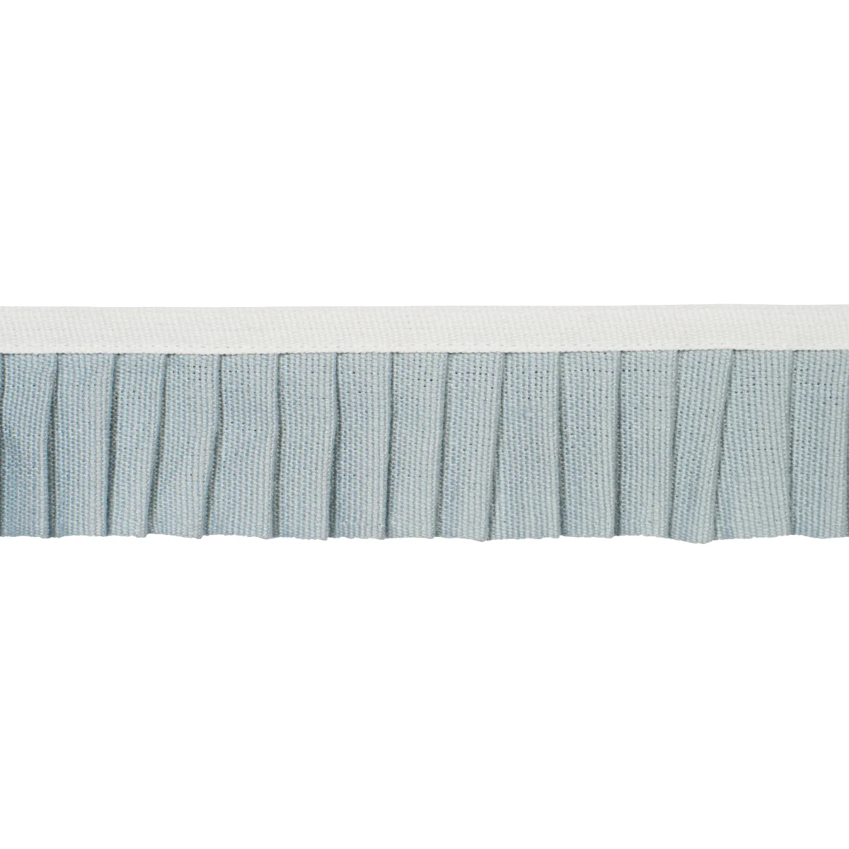 Sample - 85960 | Clara Pleated Tape, Sky - Schumacher Trim
