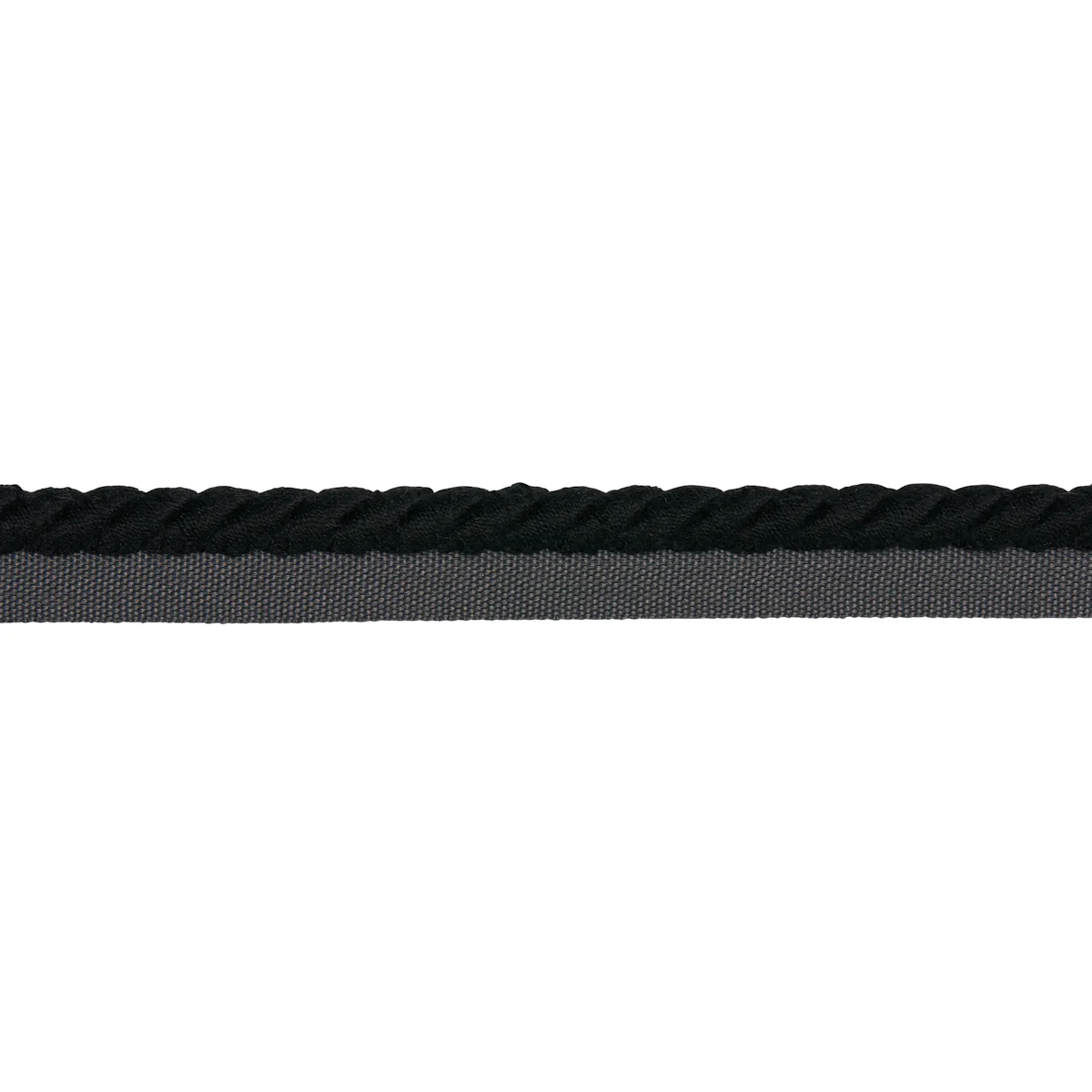 Sample - 86519 | Henley Cotton Cord, Black - Schumacher Trim