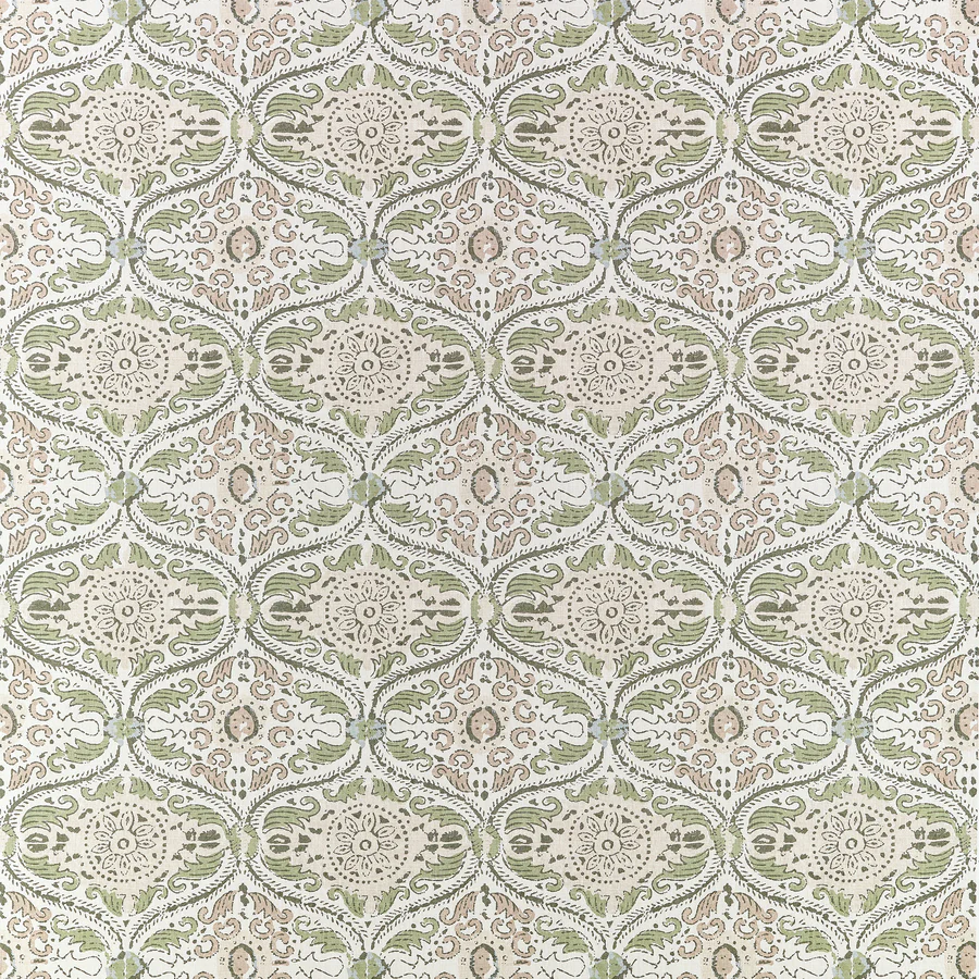 Sample - Af10755 | Cecilia, Green And Beige - Anna French Fabric