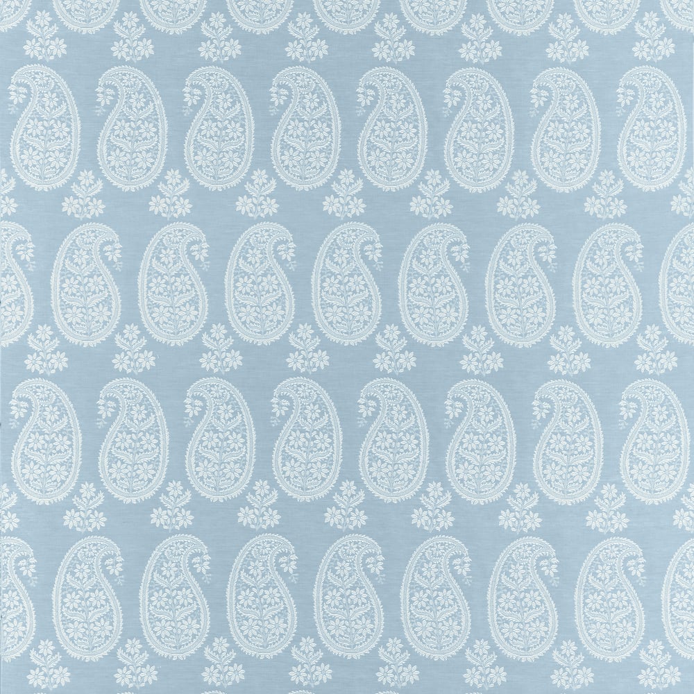 Sample - AW16108 Belvedere Fabric Book, Campania Paisley, Robin's Egg - Anna French Fabric