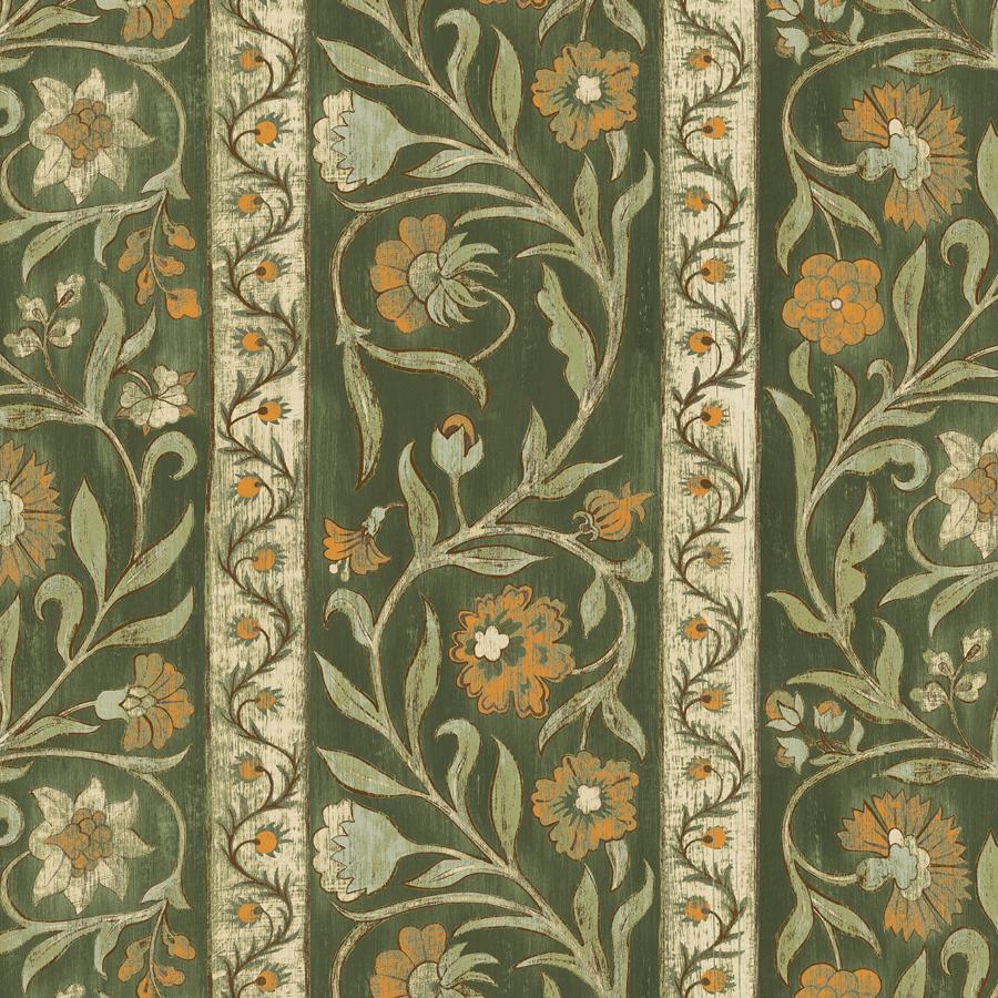 Sample - Jmw1046-11 | Potter Stripe, Green Stripes - Kravet Couture Wallpaper - Jmw1046.11.0