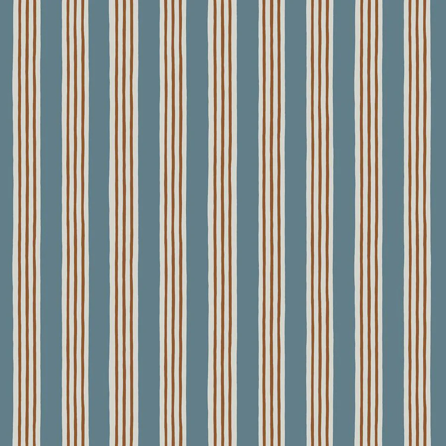 Sample - Jmwrkem-02 | Kemble Stripe, Blue Stripes - Kravet Couture Wallpaper - Jmwrkem.02.0