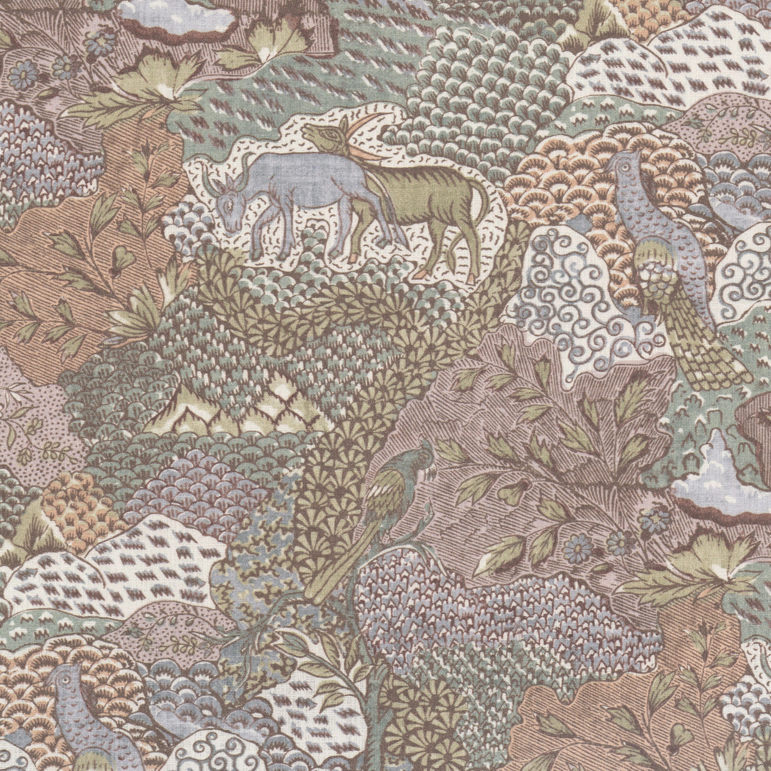 Sample - Stout Fabric - Laredo 1 Foxglove, Multipurpose Print