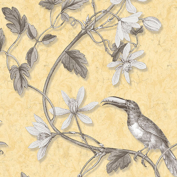 Sample - Mh36531 | Manor House, Yellow Birds - Norwall Wallpaper
