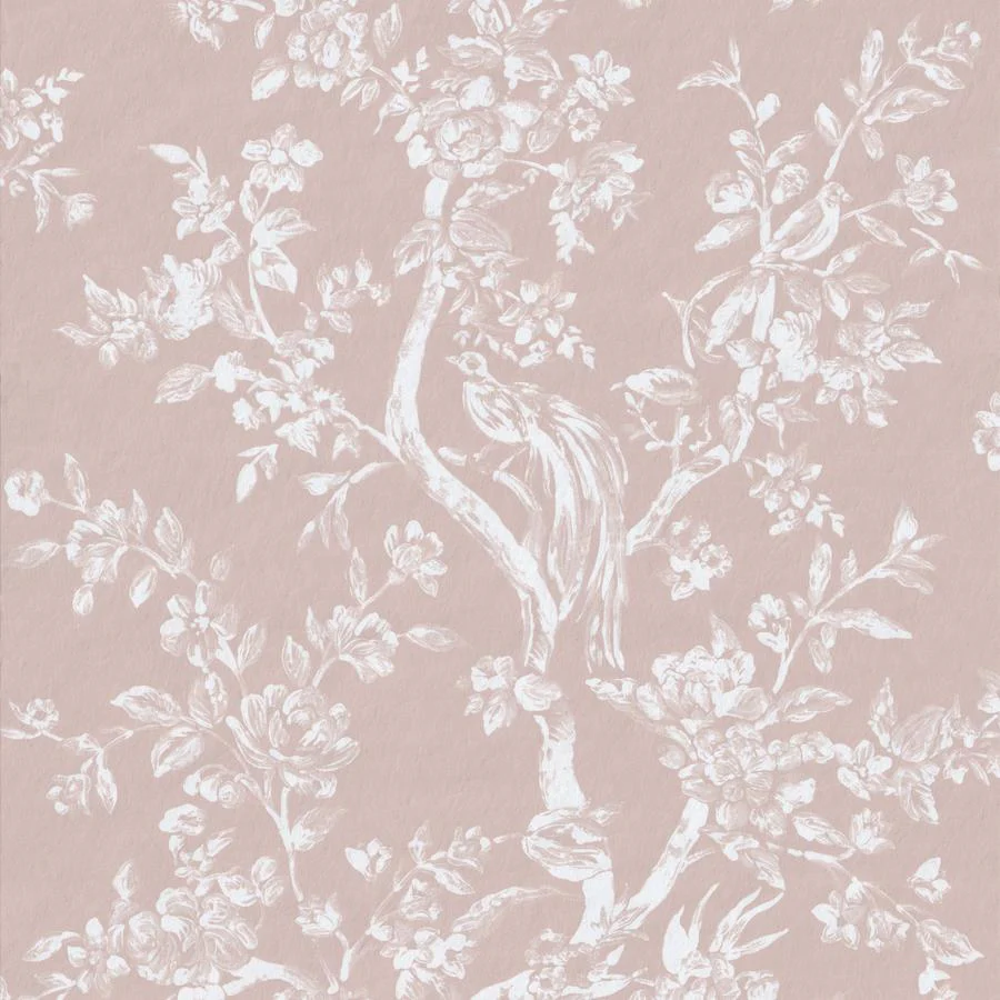 Sample - P2026103-117 | Camellia Toile Wp, Pink Chinoiserie - Lee Jofa Wallpaper - P2026103.117.0