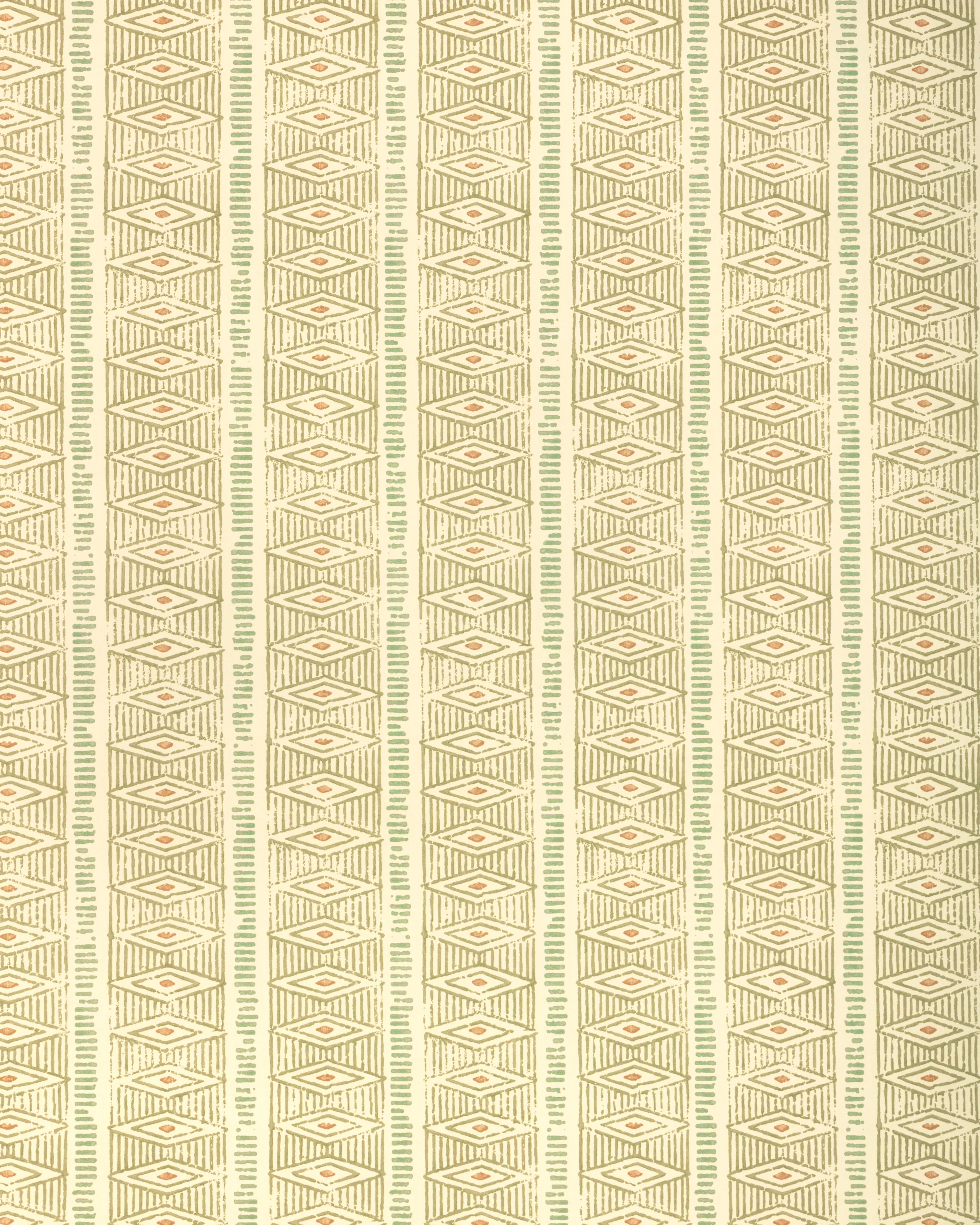 Sample - P2026109-330 | Hawkins Wc, Green Stripes - Lee Jofa Wallpaper - P2026109.330.0