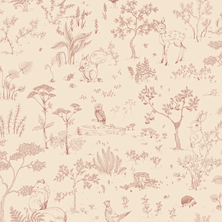 Sample - S10641 | Hollie, Terracotta - Sandberg Wallpaper