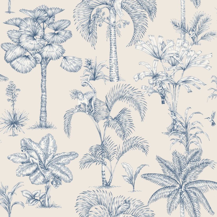 Sample - S10649 | Adele, Blue - Sandberg Wallpaper