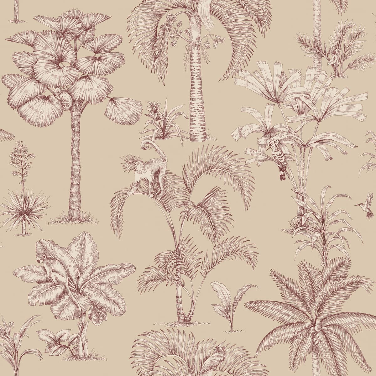 Sample - S10650 | Adele, Beige - Sandberg Wallpaper