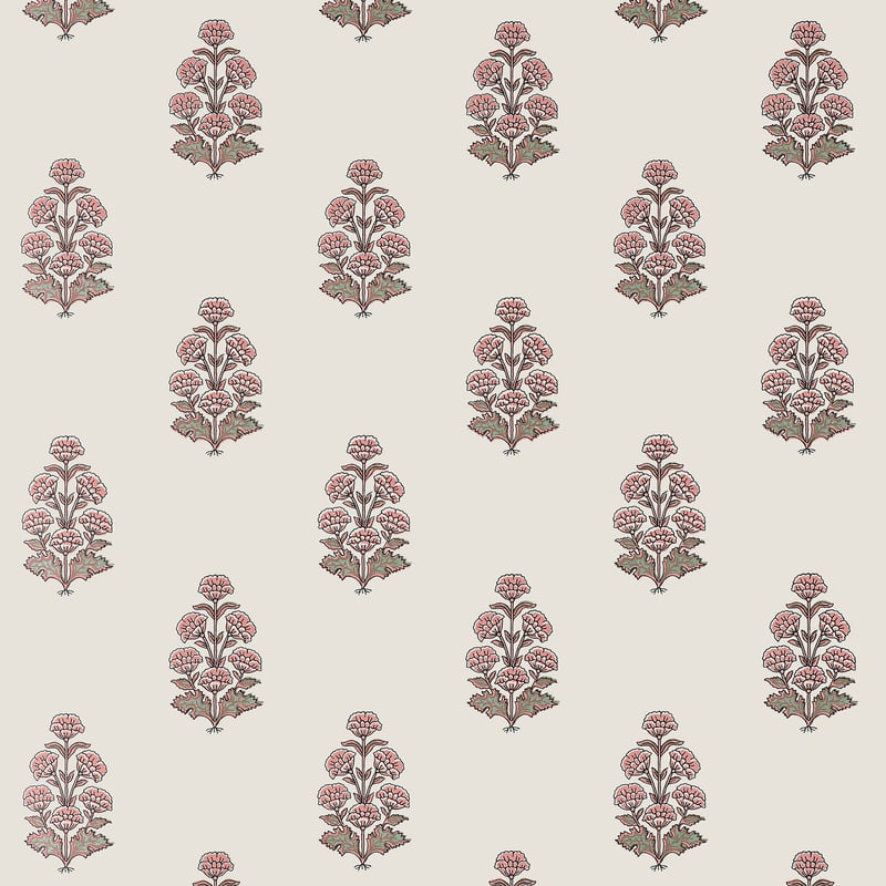 Sample - T10523 Thibaut Wallpaper, Audrey, Boxwood