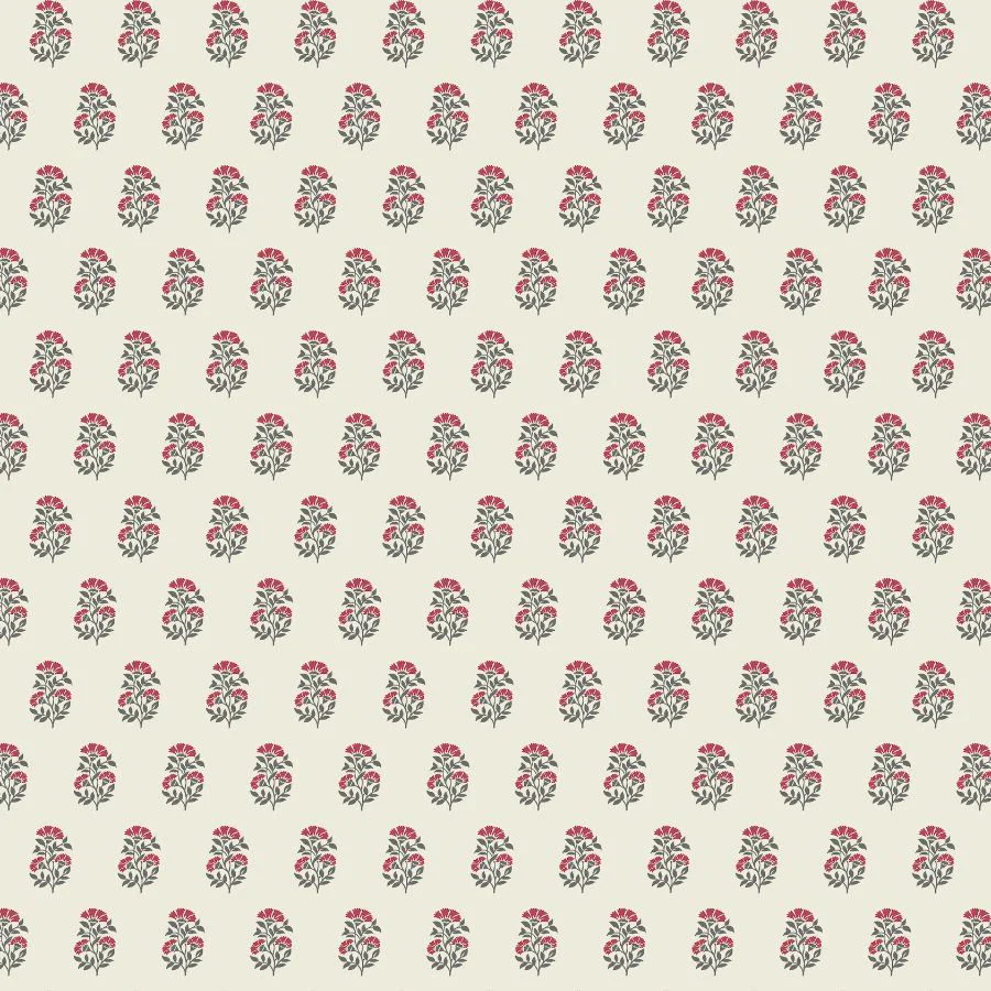 Sample - Vp1381 | Jardin, Sylvie Ruby Floral - Antonina Vella Wallpaper